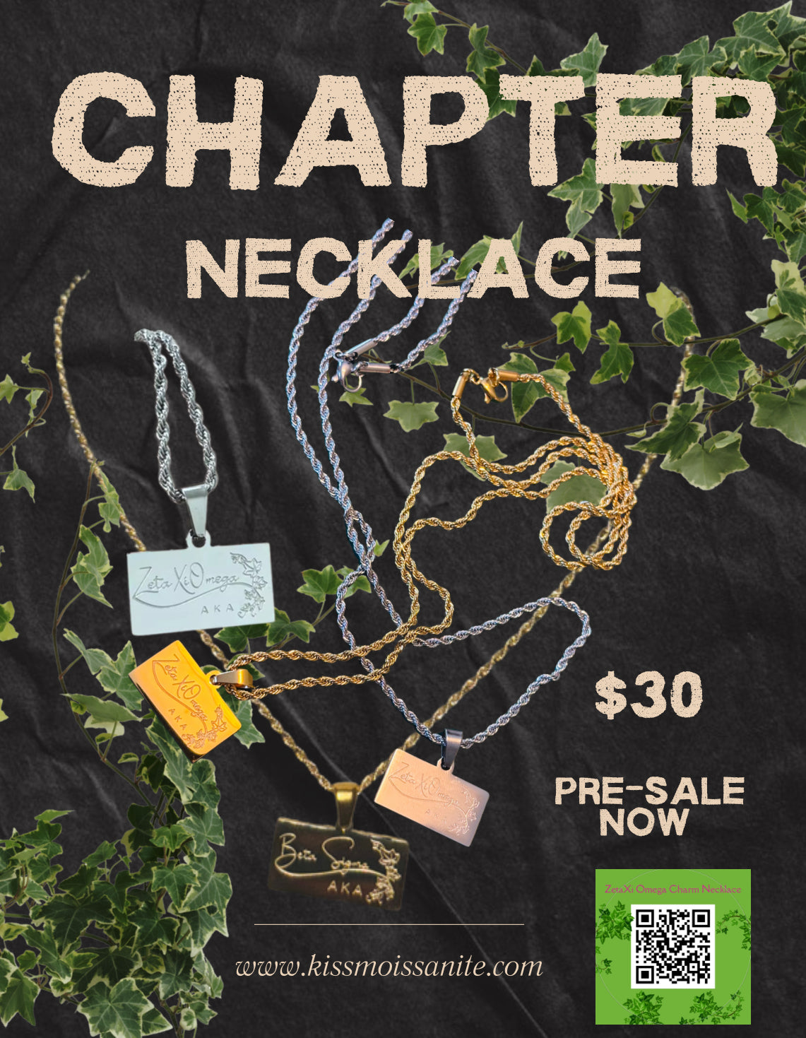 Zeta Xi Omega - Chapter Necklace
