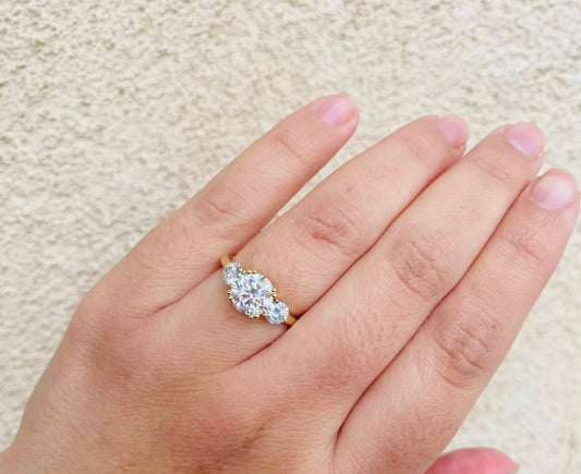 Trinity Moissanite Ring
