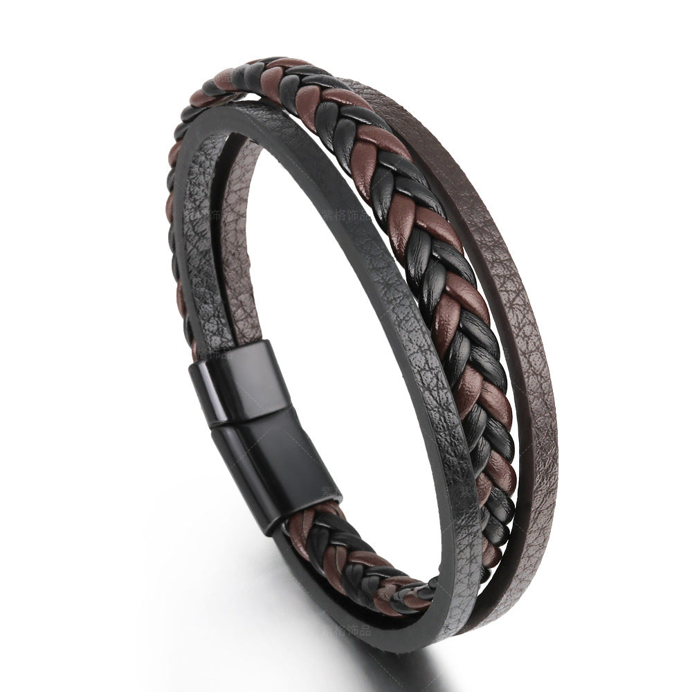 Totally Intertwined- Cattle Leather Bracelet
