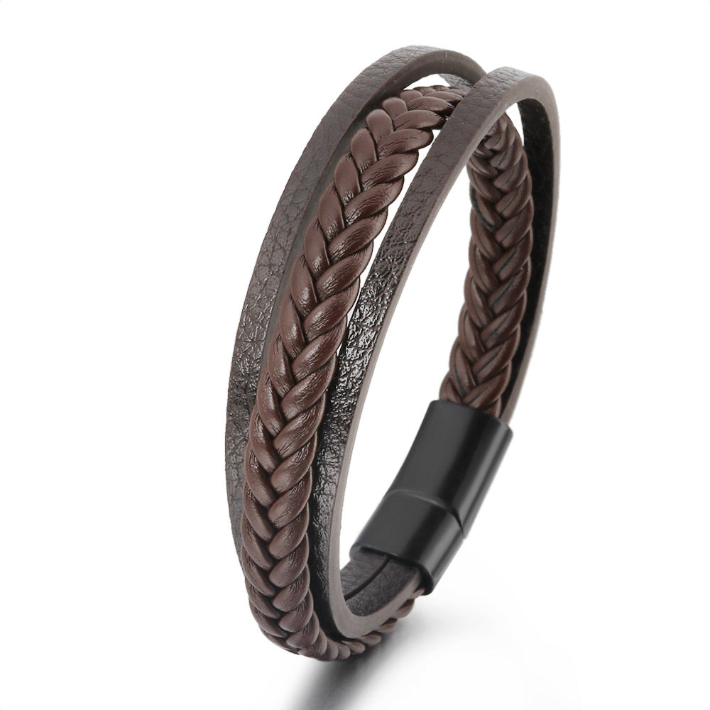 Totally Intertwined- Cattle Leather Bracelet