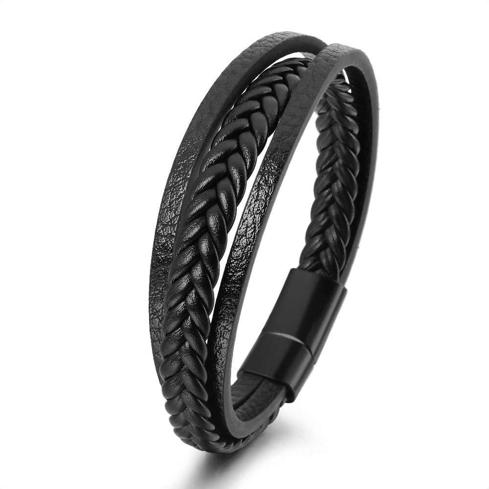 Totally Intertwined- Cattle Leather Bracelet