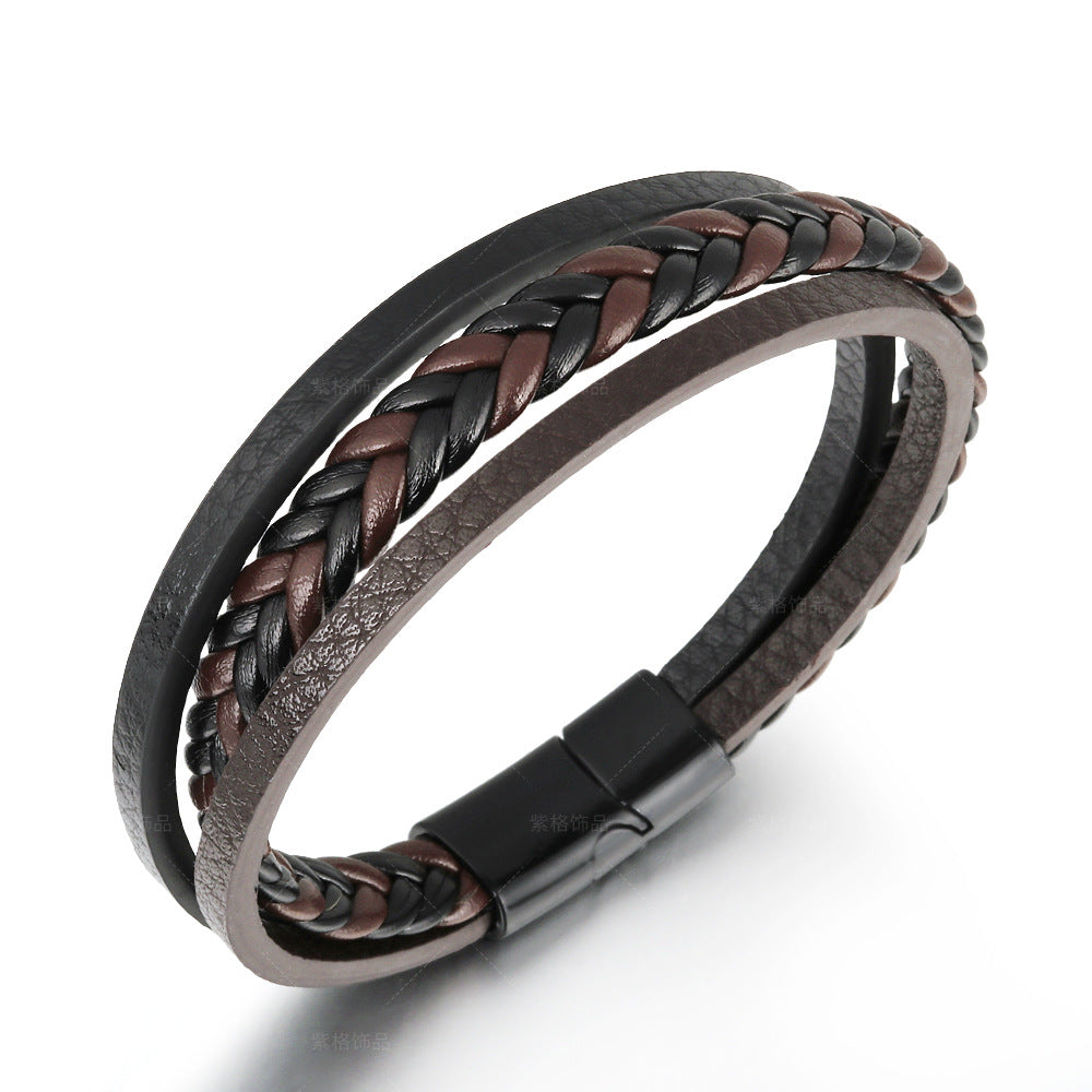 Totally Intertwined- Cattle Leather Bracelet