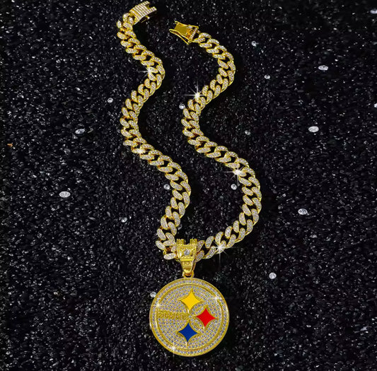 Just Take It - Steelers Cuban Charm and Chain
