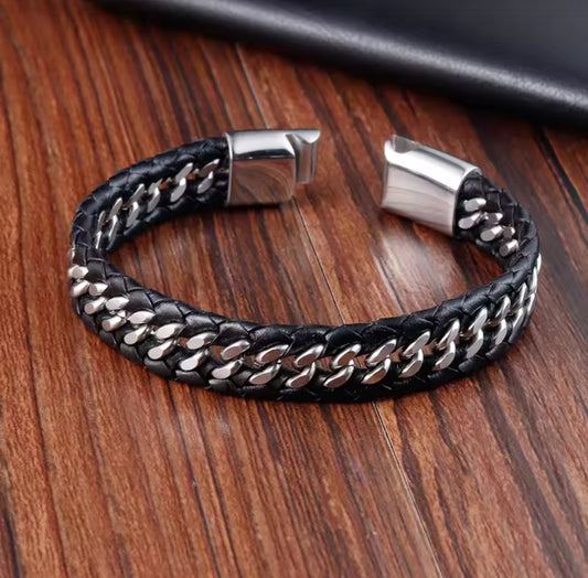 Cuban Leather Bracelet