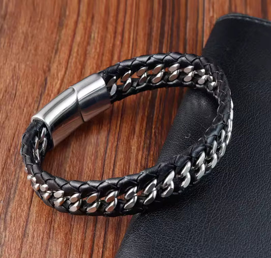 Cuban Leather Bracelet