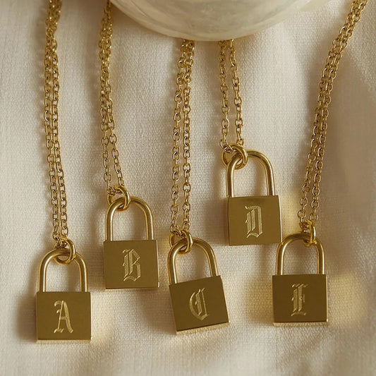 Locked In Initial Necklace