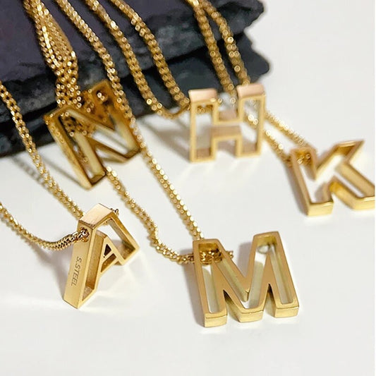 The Block Initial Necklace