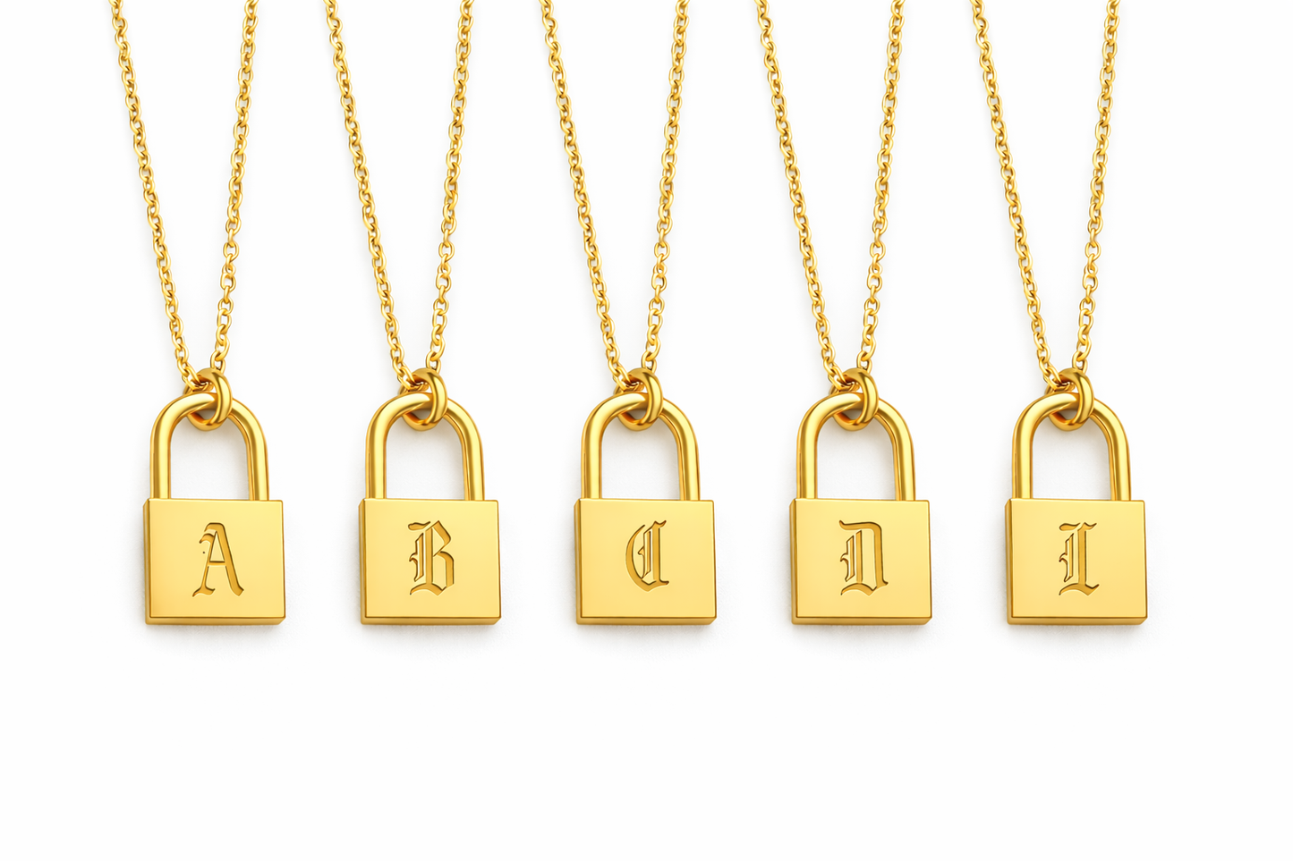 Locked In Initial Necklace