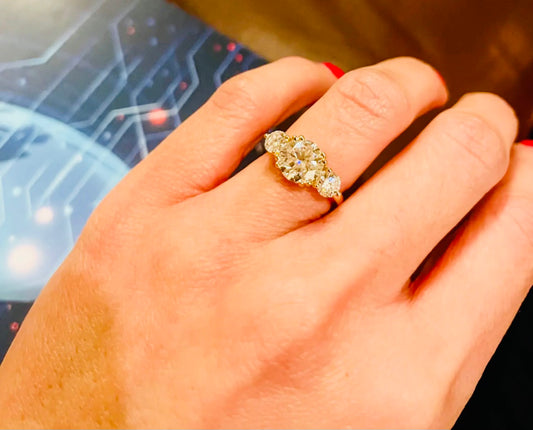 Trinity Moissanite Ring