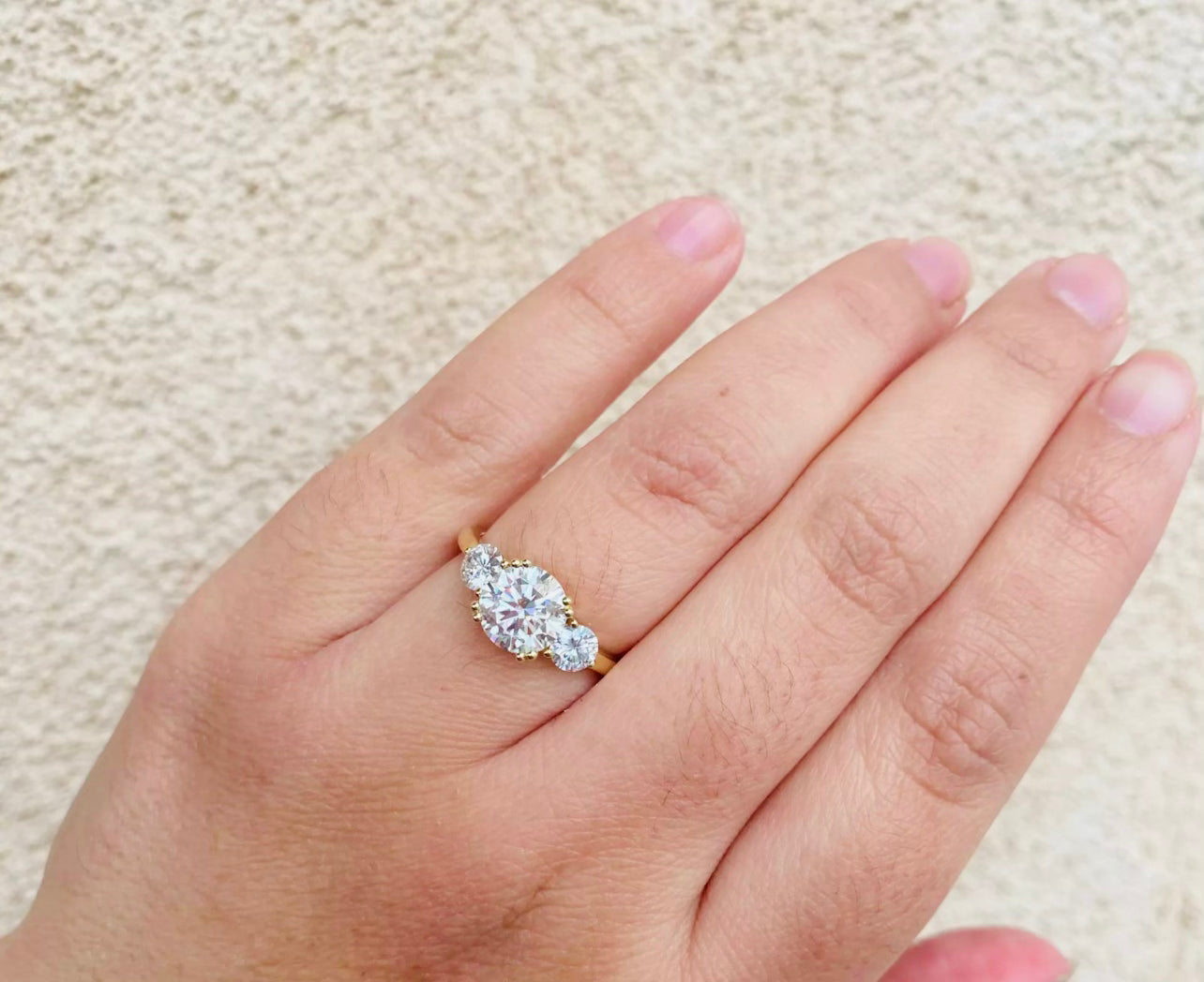 Trinity Moissanite Ring